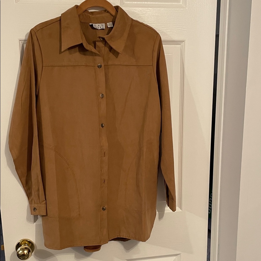Joan Rivers Tan Button Up Shirt